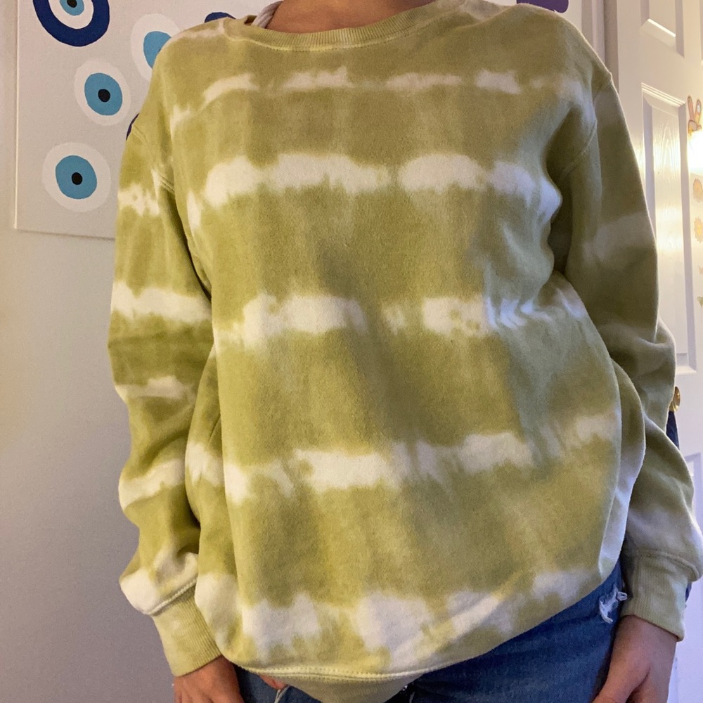 Dream side tie die crew neck
